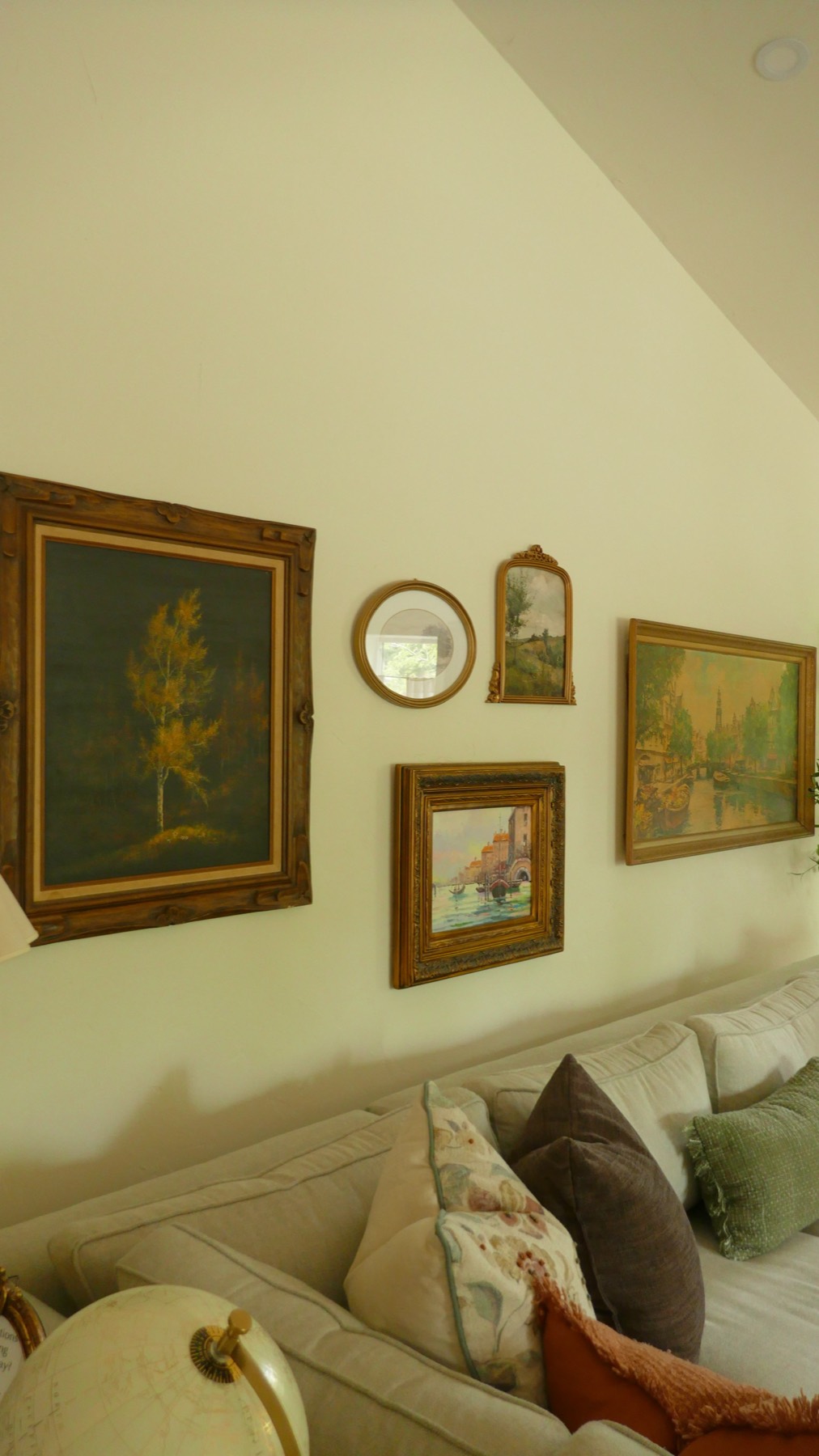 A warm, lived-in designed living room