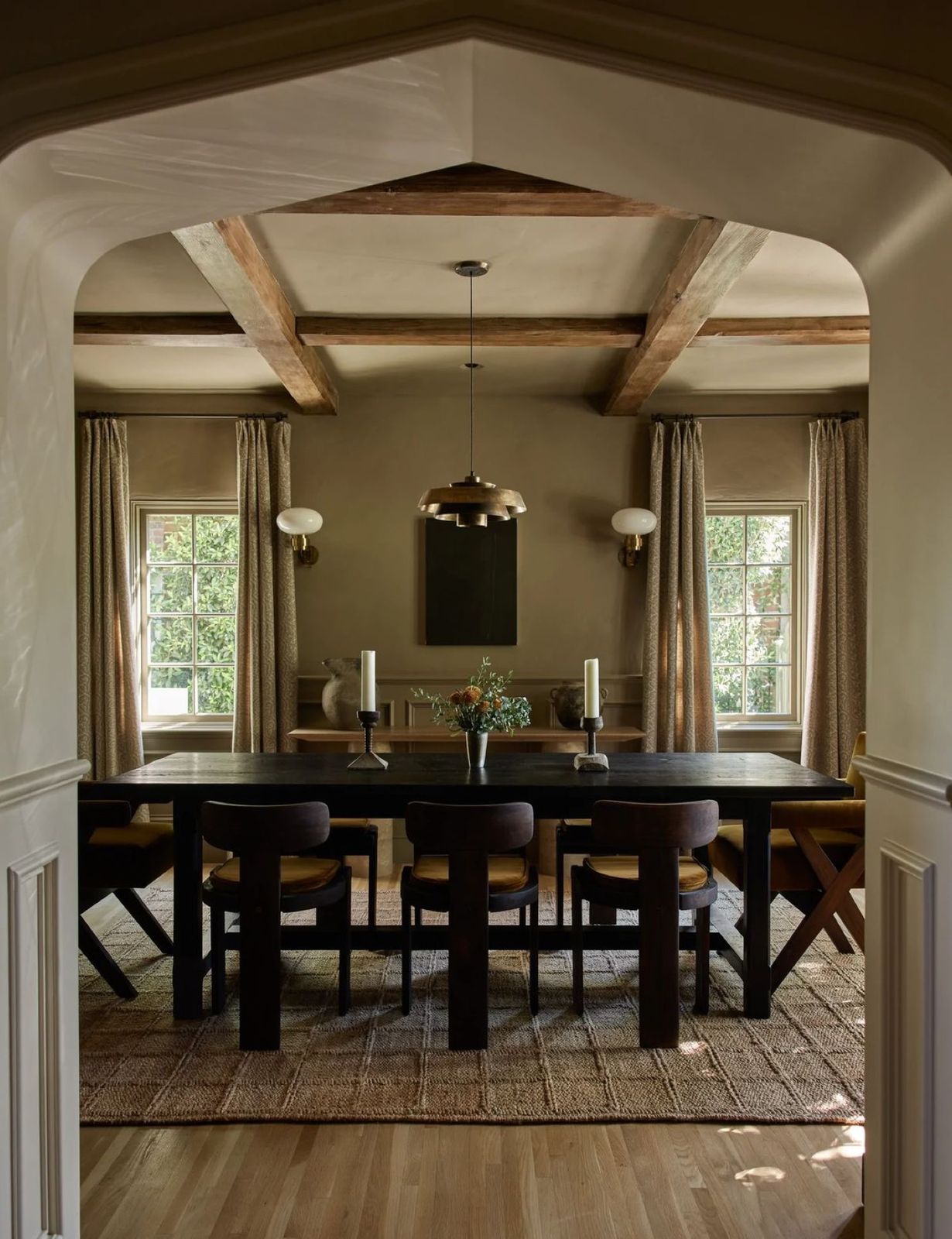 A warm, richly finished lower-level space in a Denver home
